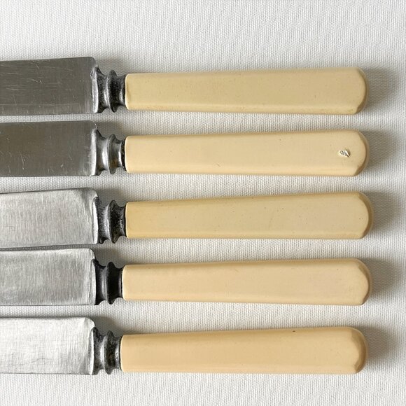 Vintage Superior Cutlery Sheffield Firth Brearley Set 5 Dinner Knives 9.5" MCM - Picture 6 of 9